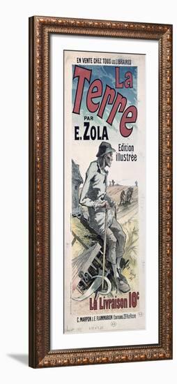 Poster Advertising La Terre by Emile Zola, 1889-Jules Chéret-Framed Giclee Print