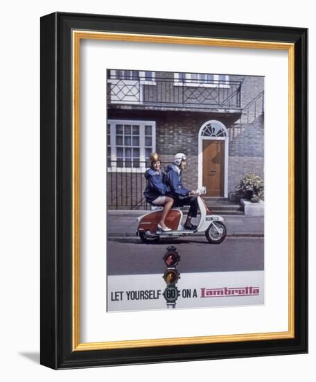 Poster Advertising Lambretta Scooters, 1963-null-Framed Giclee Print