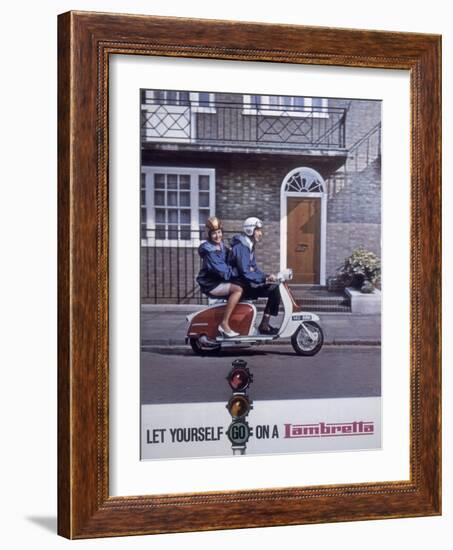 Poster Advertising Lambretta Scooters, 1963-null-Framed Giclee Print