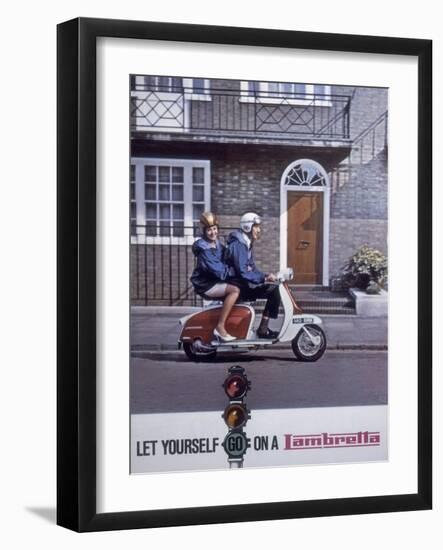 Poster Advertising Lambretta Scooters, 1963-null-Framed Giclee Print