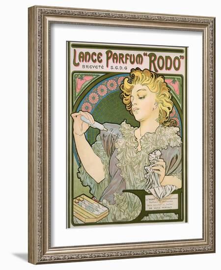 Poster Advertising Lance Parfum 'Rodo', 1896-Alphonse Mucha-Framed Giclee Print