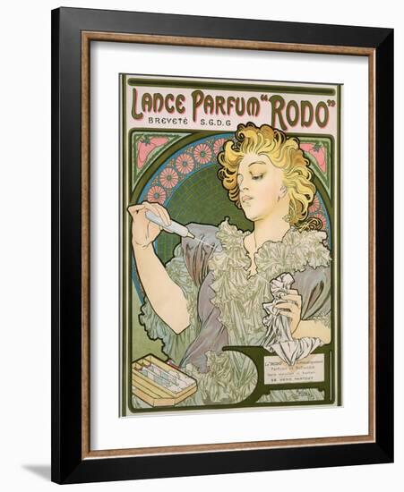 Poster Advertising Lance Parfum 'Rodo', 1896-Alphonse Mucha-Framed Giclee Print