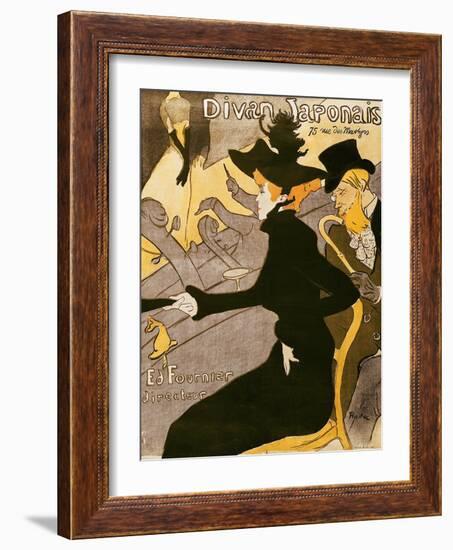 Poster Advertising "Le Divan Japonais", 1892-Henri de Toulouse-Lautrec-Framed Giclee Print