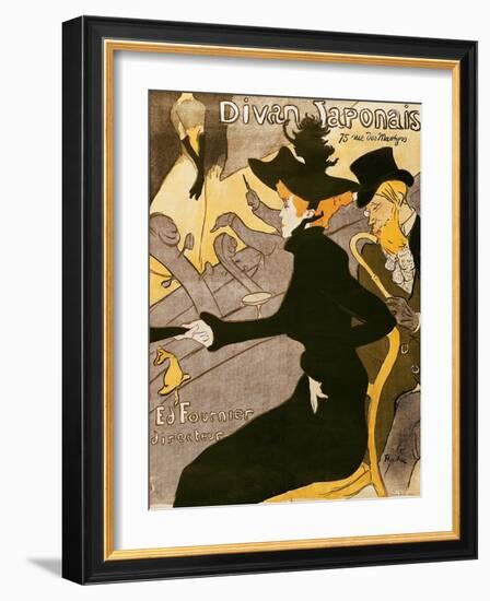Poster Advertising "Le Divan Japonais", 1892-Henri de Toulouse-Lautrec-Framed Giclee Print
