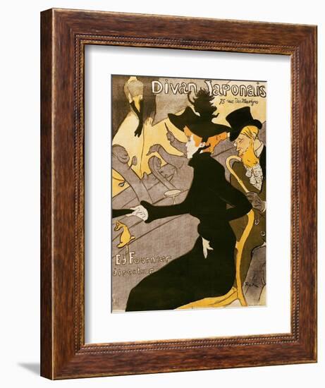 Poster Advertising "Le Divan Japonais", 1892-Henri de Toulouse-Lautrec-Framed Giclee Print