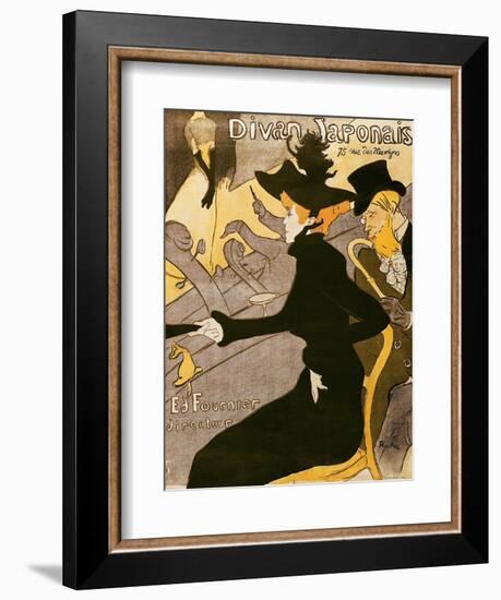 Poster Advertising "Le Divan Japonais", 1892-Henri de Toulouse-Lautrec-Framed Giclee Print