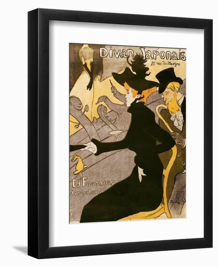 Poster Advertising "Le Divan Japonais", 1892-Henri de Toulouse-Lautrec-Framed Giclee Print