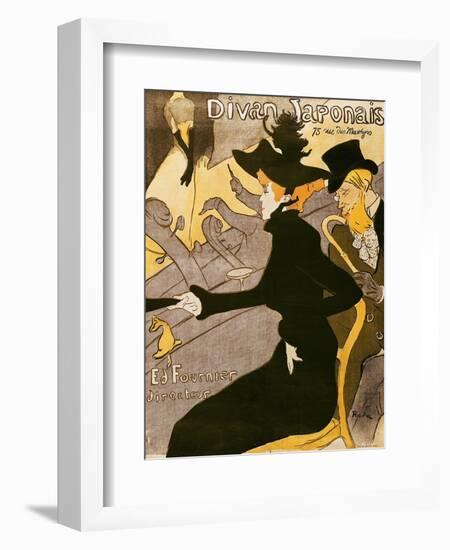 Poster Advertising "Le Divan Japonais", 1892-Henri de Toulouse-Lautrec-Framed Giclee Print