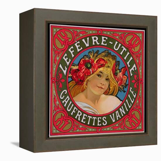 Poster Advertising 'Lefevre-Utile Gauffrettes Vanille', 1897-Alphonse Mucha-Framed Premier Image Canvas