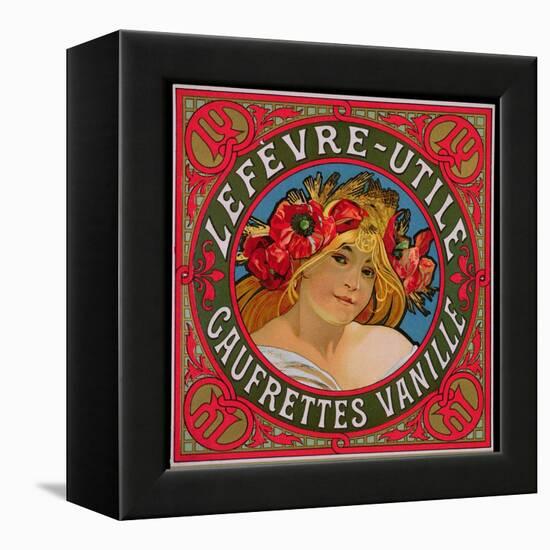 Poster Advertising 'Lefevre-Utile Gauffrettes Vanille', 1897-Alphonse Mucha-Framed Premier Image Canvas