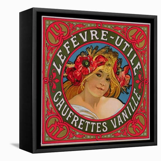 Poster Advertising 'Lefevre-Utile Gauffrettes Vanille', 1897-Alphonse Mucha-Framed Premier Image Canvas