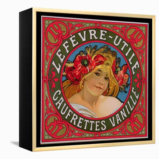 Poster Advertising 'Lefevre-Utile Gauffrettes Vanille', 1897-Alphonse Mucha-Framed Premier Image Canvas