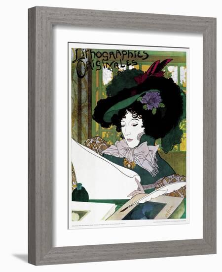 Poster Advertising 'Lithographies Originales'-Georges de Feure-Framed Giclee Print