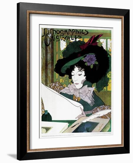 Poster Advertising 'Lithographies Originales'-Georges de Feure-Framed Giclee Print