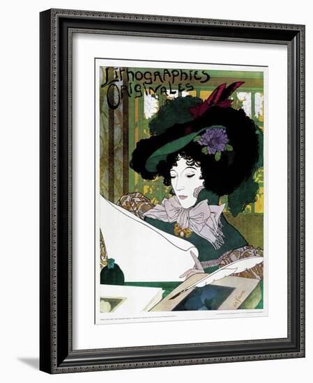 Poster Advertising 'Lithographies Originales'-Georges de Feure-Framed Giclee Print