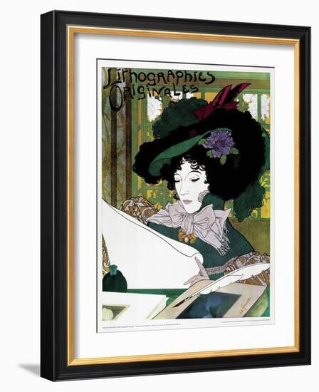 Poster Advertising 'Lithographies Originales'-Georges de Feure-Framed Giclee Print