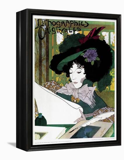 Poster Advertising 'Lithographies Originales'-Georges de Feure-Framed Premier Image Canvas