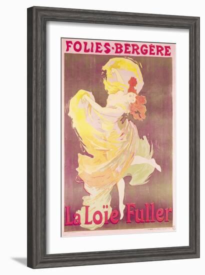 Poster Advertising Loie Fuller at the Folies Bergeres, 1897-Jules Chéret-Framed Giclee Print