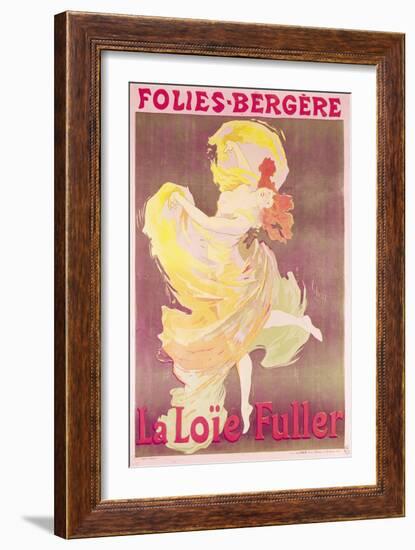 Poster Advertising Loie Fuller at the Folies Bergeres, 1897-Jules Chéret-Framed Giclee Print