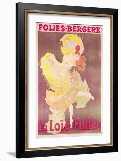 Poster Advertising Loie Fuller at the Folies Bergeres, 1897-Jules Chéret-Framed Giclee Print