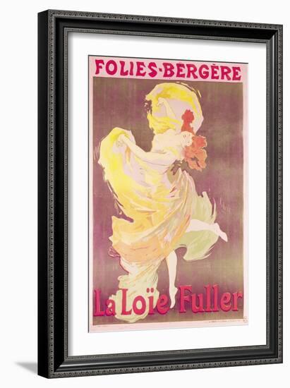 Poster Advertising Loie Fuller at the Folies Bergeres, 1897-Jules Chéret-Framed Giclee Print