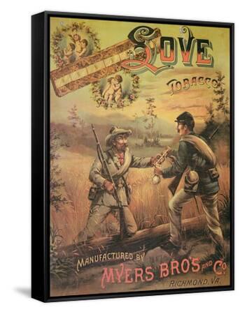 Poster Advertising 'Love Tobacco' Manufactured by Myers Bros. and Co.,  Richmond, Virginia, 1867 Giclee Print