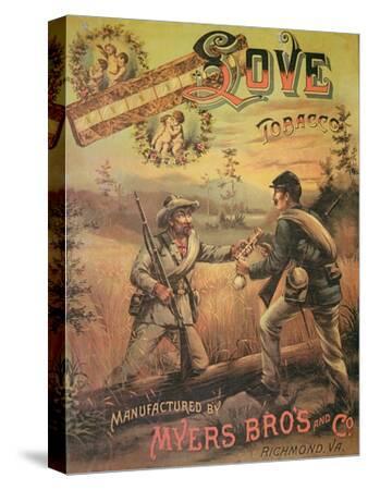 lovin tobacco Poster Advertising 'Love Tobacco' Manufactured by Myers Bros. and Co.,  Richmond, Virginia, 1867 Giclee Print