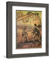 Poster Advertising 'Love Tobacco' Manufactured by Myers Bros. and Co., Richmond, Virginia, 1867-null-Framed Giclee Print