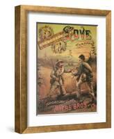 Poster Advertising 'Love Tobacco' Manufactured by Myers Bros. and Co., Richmond, Virginia, 1867-null-Framed Giclee Print