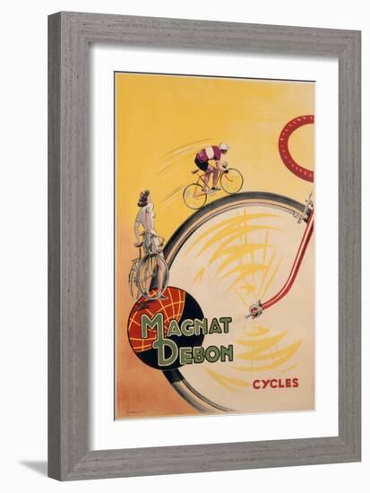 Poster Advertising 'Magnat Debon' Cycles, C.1950-null-Framed Giclee Print