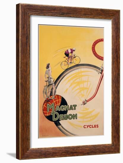 Poster Advertising 'Magnat Debon' Cycles, C.1950-null-Framed Giclee Print