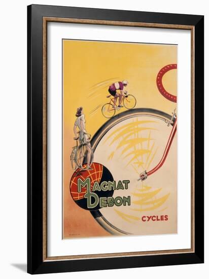 Poster Advertising 'Magnat Debon' Cycles, C.1950-null-Framed Giclee Print