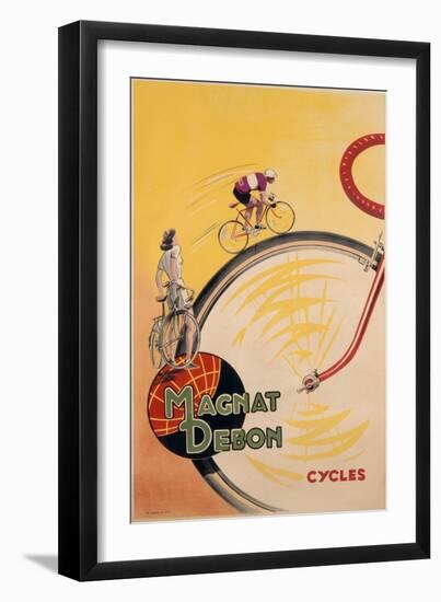 Poster Advertising 'Magnat Debon' Cycles, C.1950-null-Framed Giclee Print