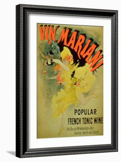 Poster Advertising "Mariani Wine, Popular French Tonic Wine"-Jules Chéret-Framed Giclee Print