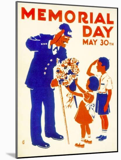 Poster Advertising Memorial Day on the 30th May, 1942-null-Mounted Giclee Print