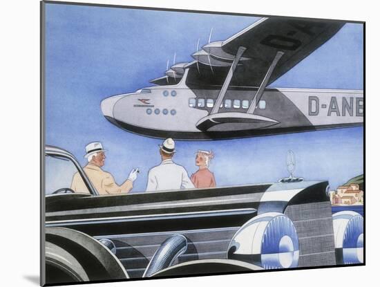 Poster Advertising Mercedes-Benz Cars, 1939-null-Mounted Giclee Print