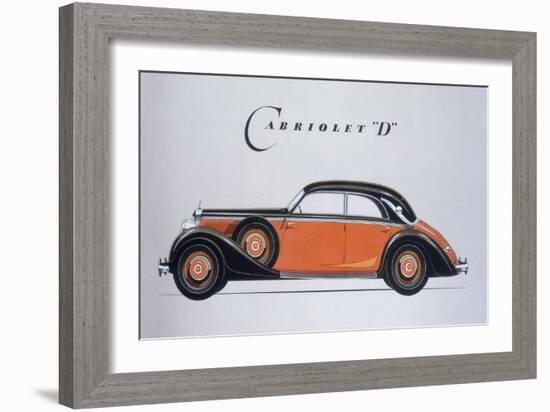 Poster Advertising Mercedes-Benz Cars, 1939-null-Framed Giclee Print