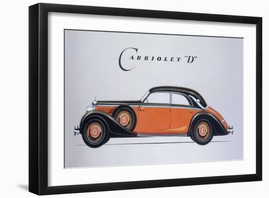 Poster Advertising Mercedes-Benz Cars, 1939-null-Framed Giclee Print