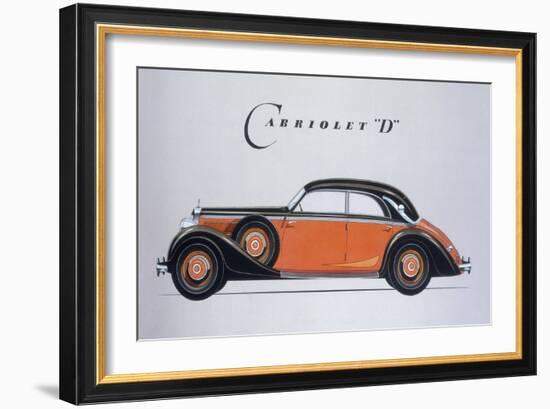Poster Advertising Mercedes-Benz Cars, 1939-null-Framed Giclee Print