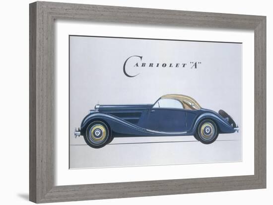 Poster Advertising Mercedes-Benz Cars, 1939-null-Framed Giclee Print