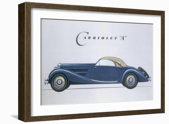 Poster Advertising Mercedes-Benz Cars, 1939-null-Framed Giclee Print