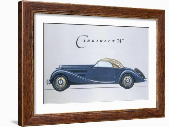 Poster Advertising Mercedes-Benz Cars, 1939-null-Framed Giclee Print