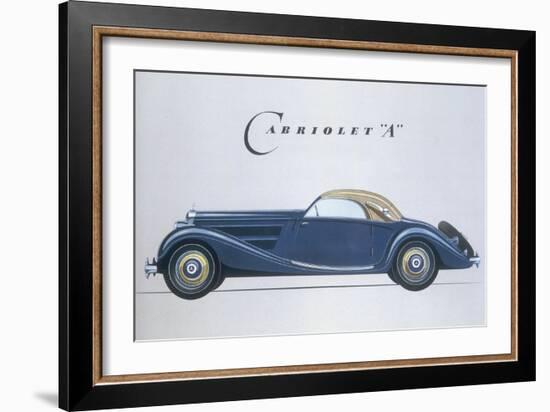 Poster Advertising Mercedes-Benz Cars, 1939-null-Framed Giclee Print