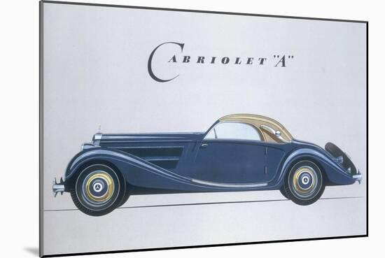 Poster Advertising Mercedes-Benz Cars, 1939-null-Mounted Giclee Print