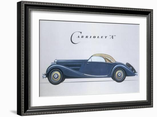 Poster Advertising Mercedes-Benz Cars, 1939-null-Framed Giclee Print