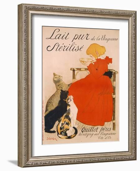 Poster advertising Milk, published by Charles Verneau, Paris, 1894-Théophile Alexandre Steinlen-Framed Giclee Print