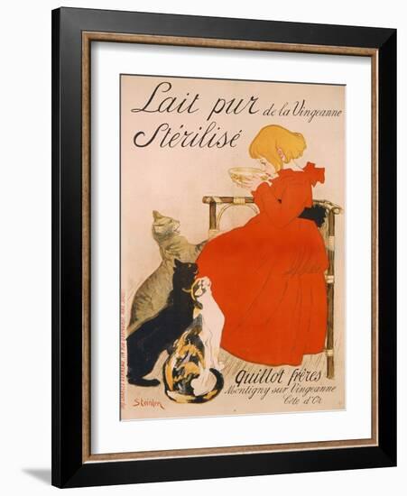 Poster advertising Milk, published by Charles Verneau, Paris, 1894-Théophile Alexandre Steinlen-Framed Giclee Print