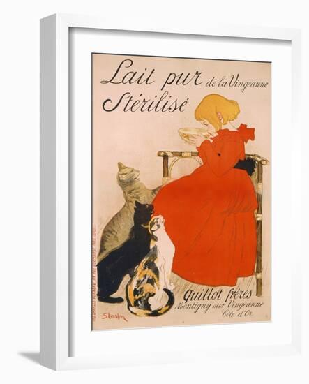 Poster advertising Milk, published by Charles Verneau, Paris, 1894-Théophile Alexandre Steinlen-Framed Giclee Print