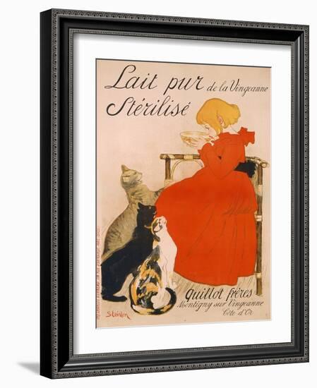 Poster advertising Milk, published by Charles Verneau, Paris, 1894-Théophile Alexandre Steinlen-Framed Giclee Print