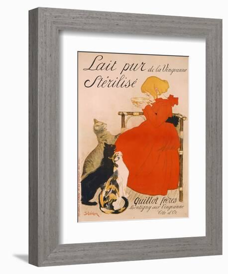 Poster advertising Milk, published by Charles Verneau, Paris, 1894-Théophile Alexandre Steinlen-Framed Giclee Print